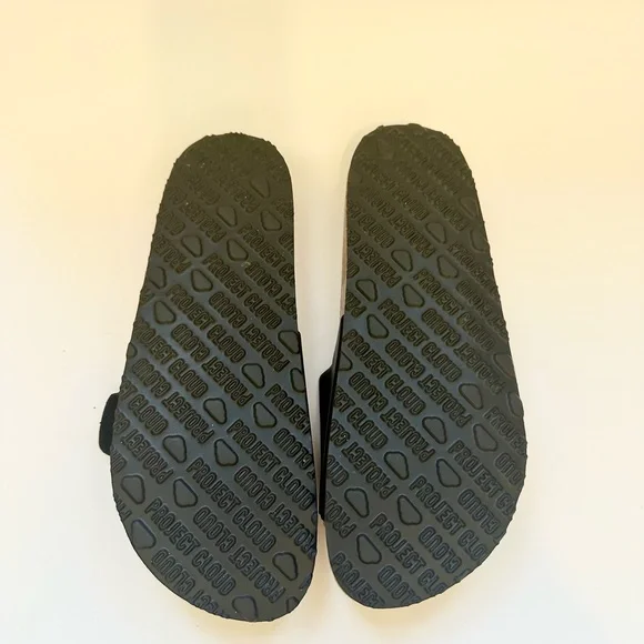 Project Cloud Black Leather sandals size 7.5 - Picture 4 of 4